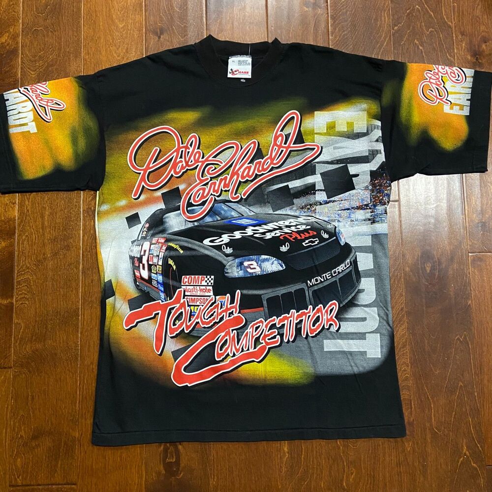 Chase Authentics Vtg Dale Earnhardt Tough Competitor AOP T-Shirt NWOT Size XL - Picture 4 of 9